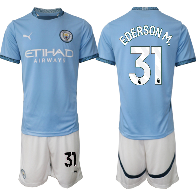 Men 2024-2025 Club Manchester City home blue #31 Soccer Jersey->manchester city jersey->Soccer Club Jersey